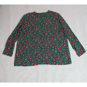 VINTAGE Country Sophisticates Pendleton Blouse Women 20W Green Floral Grannycore